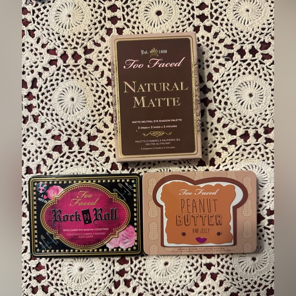 Too Faced Vintage Eye Shadow Palettes Natural Matte, Peanut Butter & Jelly, Rock - Picture 1 of 7